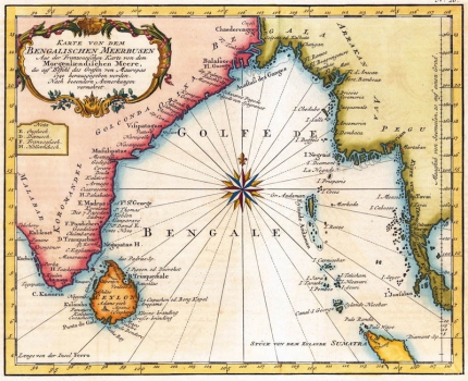 Golf van Bengalen, India, 1756 Bellin